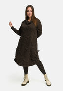 'Brunel' mekko – Cowl-Neck, sivurypytys & midipituus