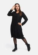 Vestido elegante, linha A, com padrão estruturado 'Noira'