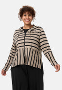 'Sienna' Jacke - Viskose-Stretch, Streifenmix