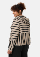 'Sienna' Jacke - Viskose-Stretch, Streifenmix