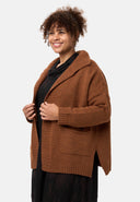 'Vella' Strickcardigan - Baumwollmix mit Wolle, lockerer Schnitt