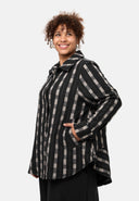 'Karena' veste-chemise - stretch coton, motif rayures