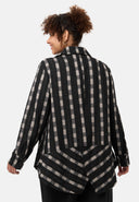 'Karena' veste-chemise - stretch coton, motif rayures