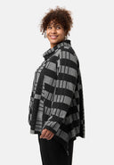 'Karina' Shirt - Karo-Design & lockerer Schalkragen