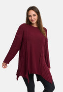 'Cotona' Strick Shirt Asymmetrische A-Linie – lässig & cozy