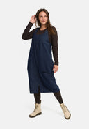 Tuinjurk in denim blauw met fijne structuur 'Bella'