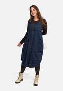 Tuinjurk in denim blauw met fijne structuur 'Bella'