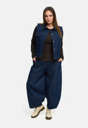 Colete 'Amira' – denim escuro, casual e com stretch