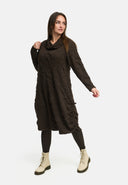 'Brunel' φόρεμα – Cowl-Neck, πλευρική ραφή & μεσαίο μήκος