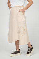 Spódnica 'Livia' – linia A, asymetryczna i rozciągliwa