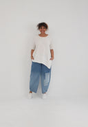 Túnica 'Crissa' – plissada, leve e moderna-assimétrica